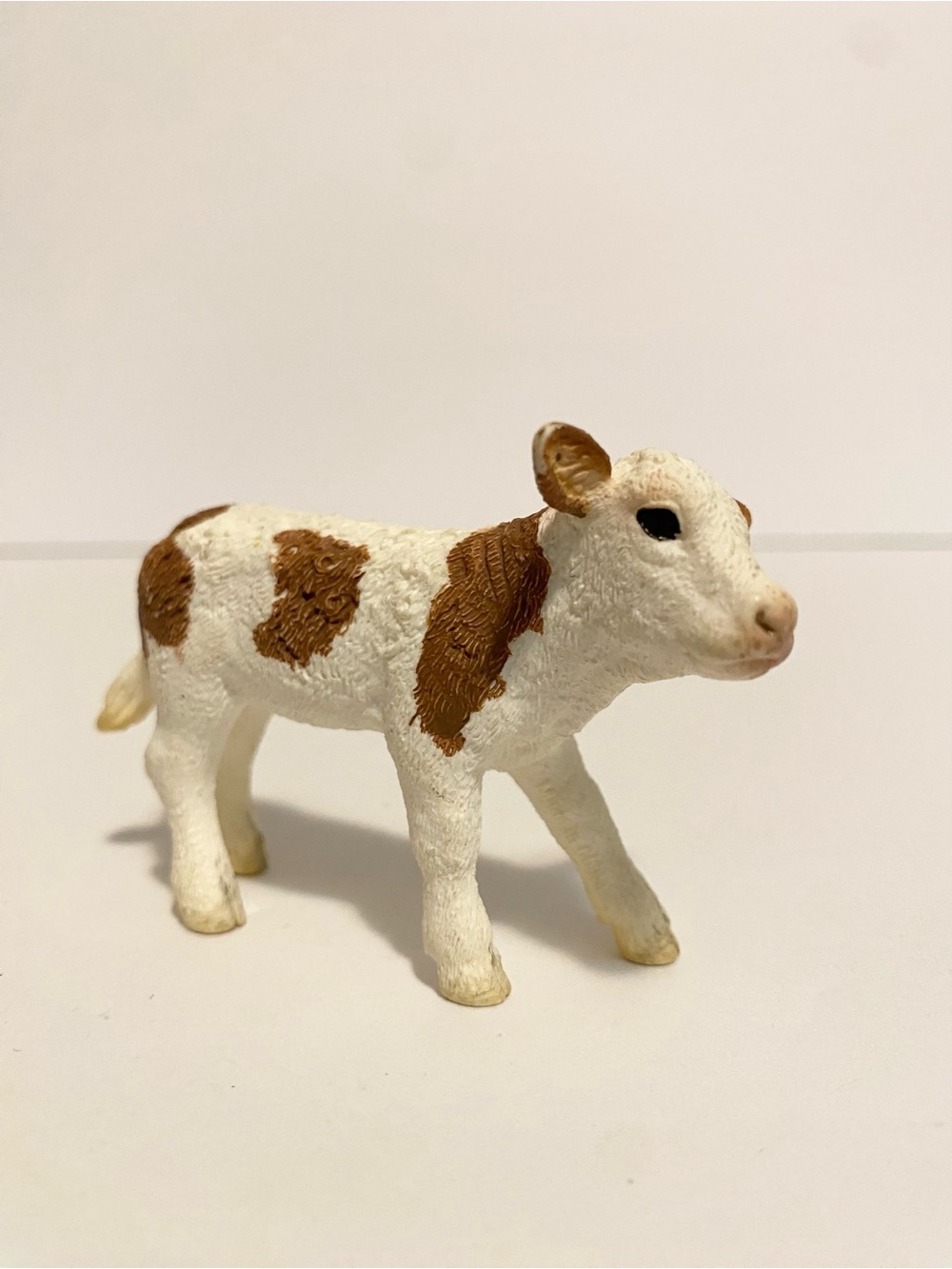 Schleich Farm Life Baby Cow 3” Brown White Barn Figurine Figure 4/$20 🛑